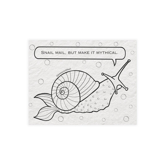 Mythical Mermaid Snail Postcard Bundles | Snail Mail Magic, Stationery Gift, Greeting Card Set, Creative Writing, Art Postcards