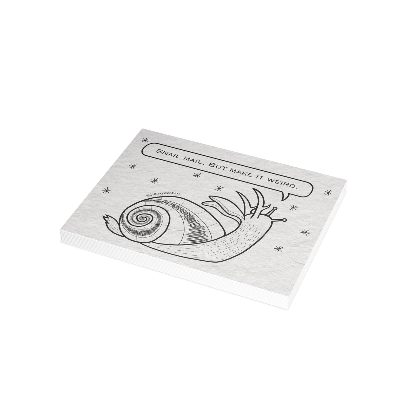 Jackalope Snail Mermaid Snail Postcard Bundles | Snail Mail Magic, Stationery Gift, Greeting Card Set, Creative Writing, Art Postcards