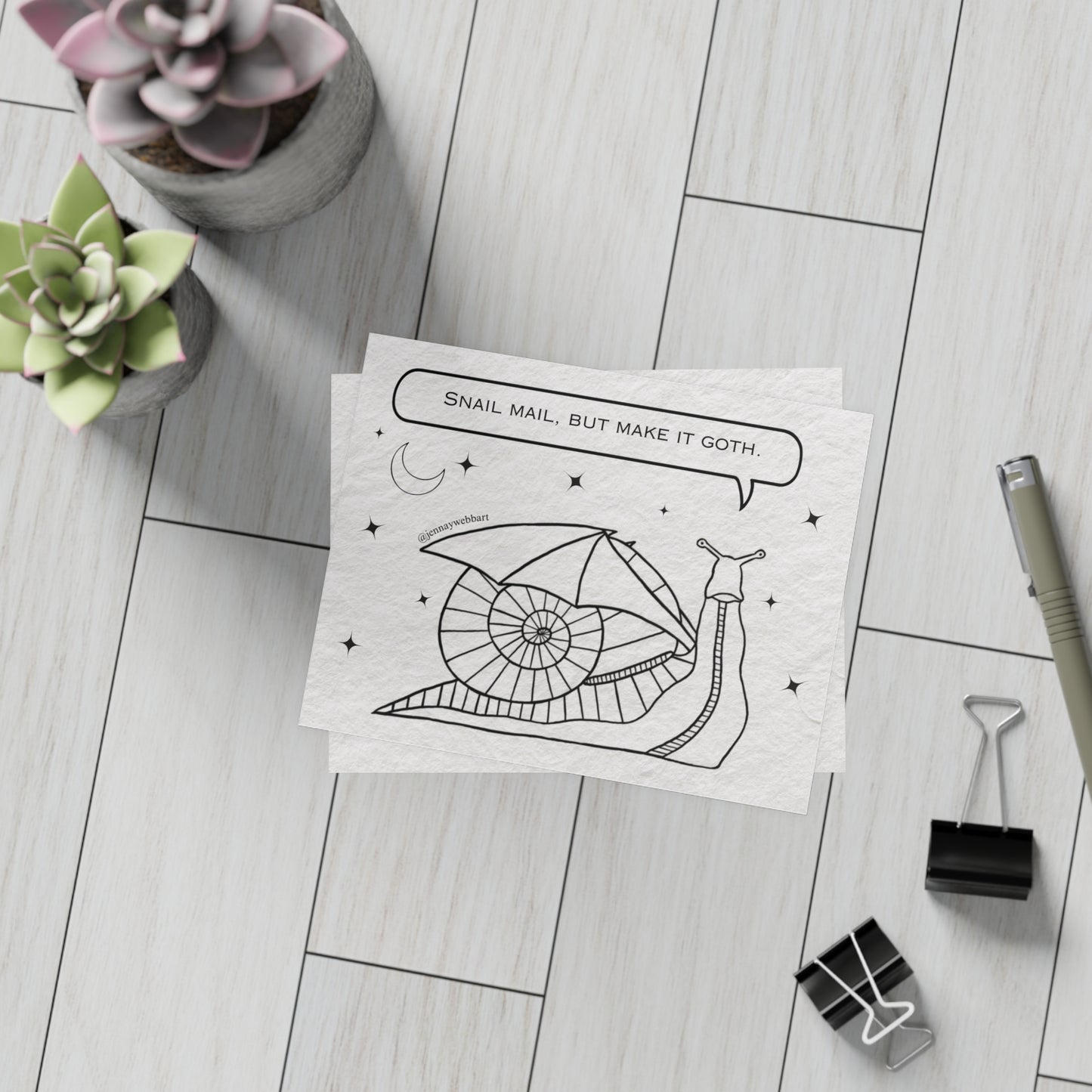 Gothic Snail Postcard Bundles | Snail Mail Magic, Stationery Gift, Greeting Card Set, Creative Writing, Art Postcards