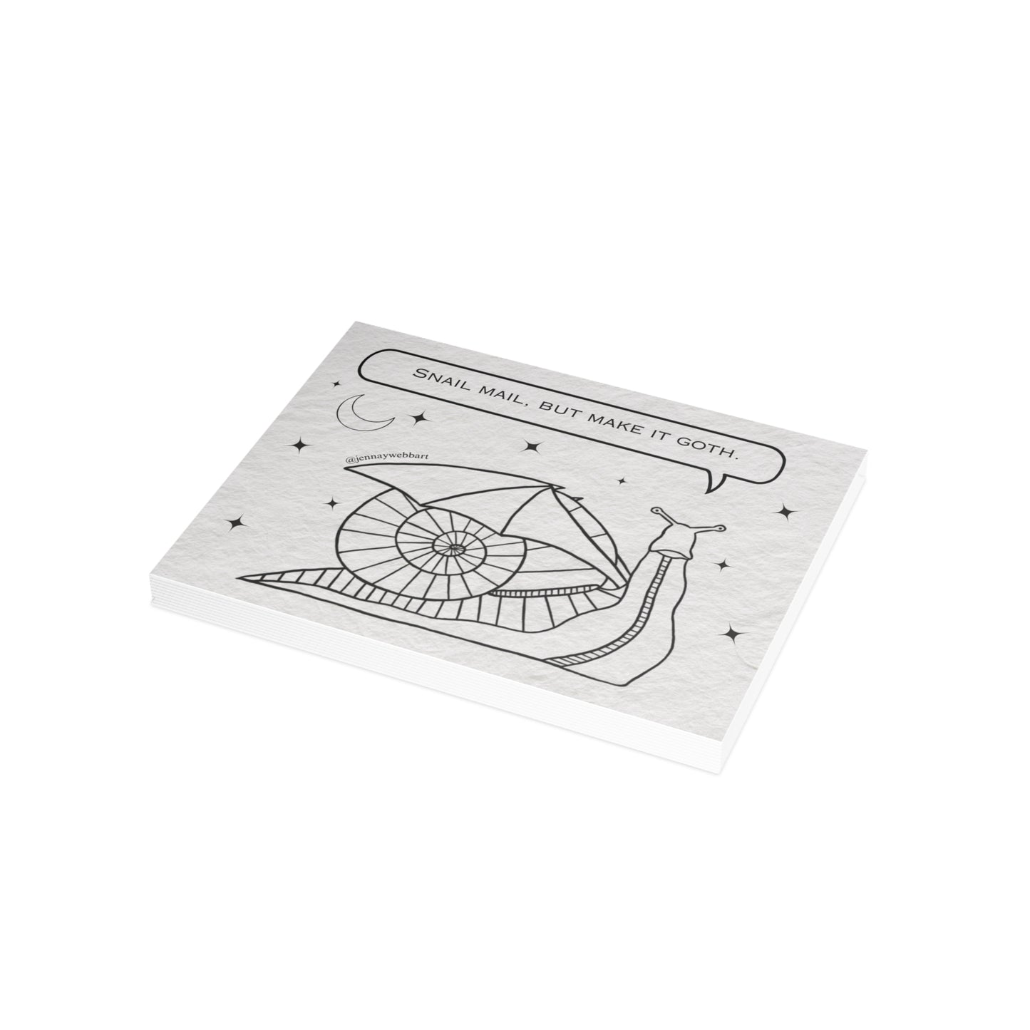 Gothic Snail Postcard Bundles | Snail Mail Magic, Stationery Gift, Greeting Card Set, Creative Writing, Art Postcards