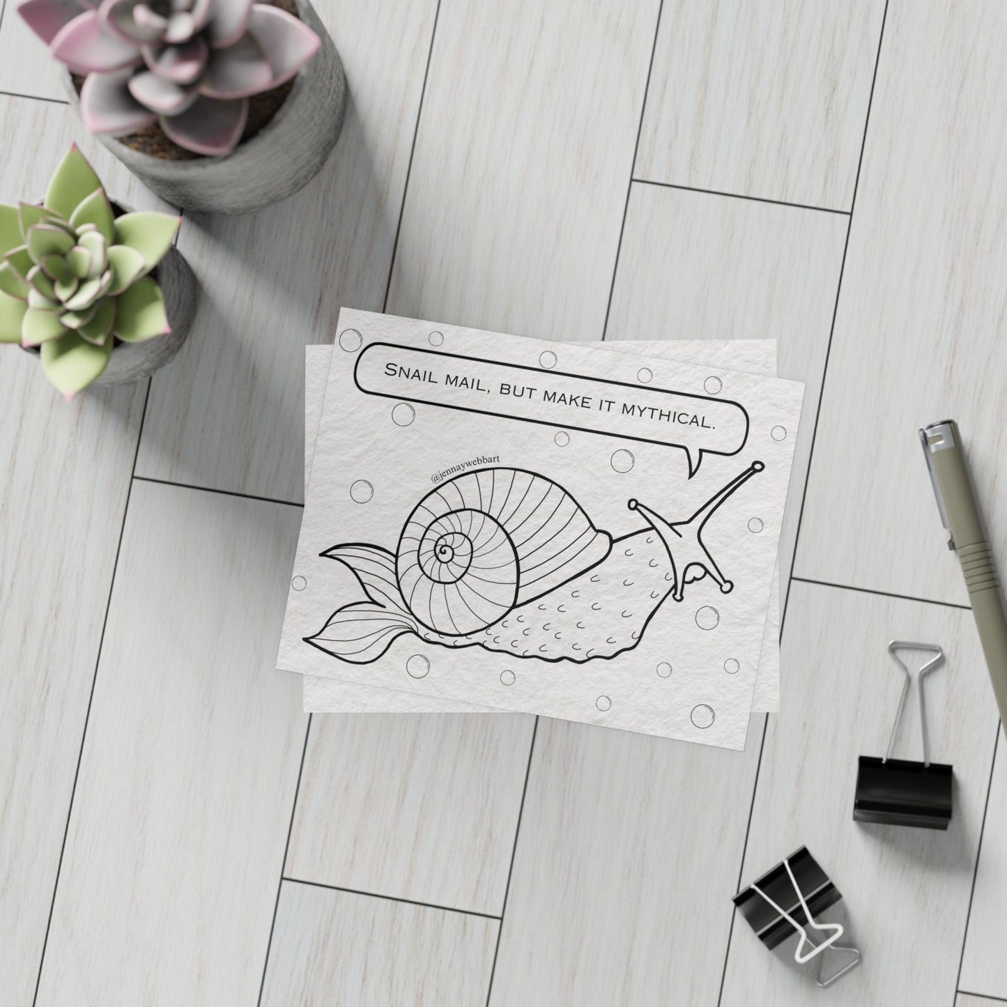Mythical Mermaid Snail Postcard Bundles | Snail Mail Magic, Stationery Gift, Greeting Card Set, Creative Writing, Art Postcards