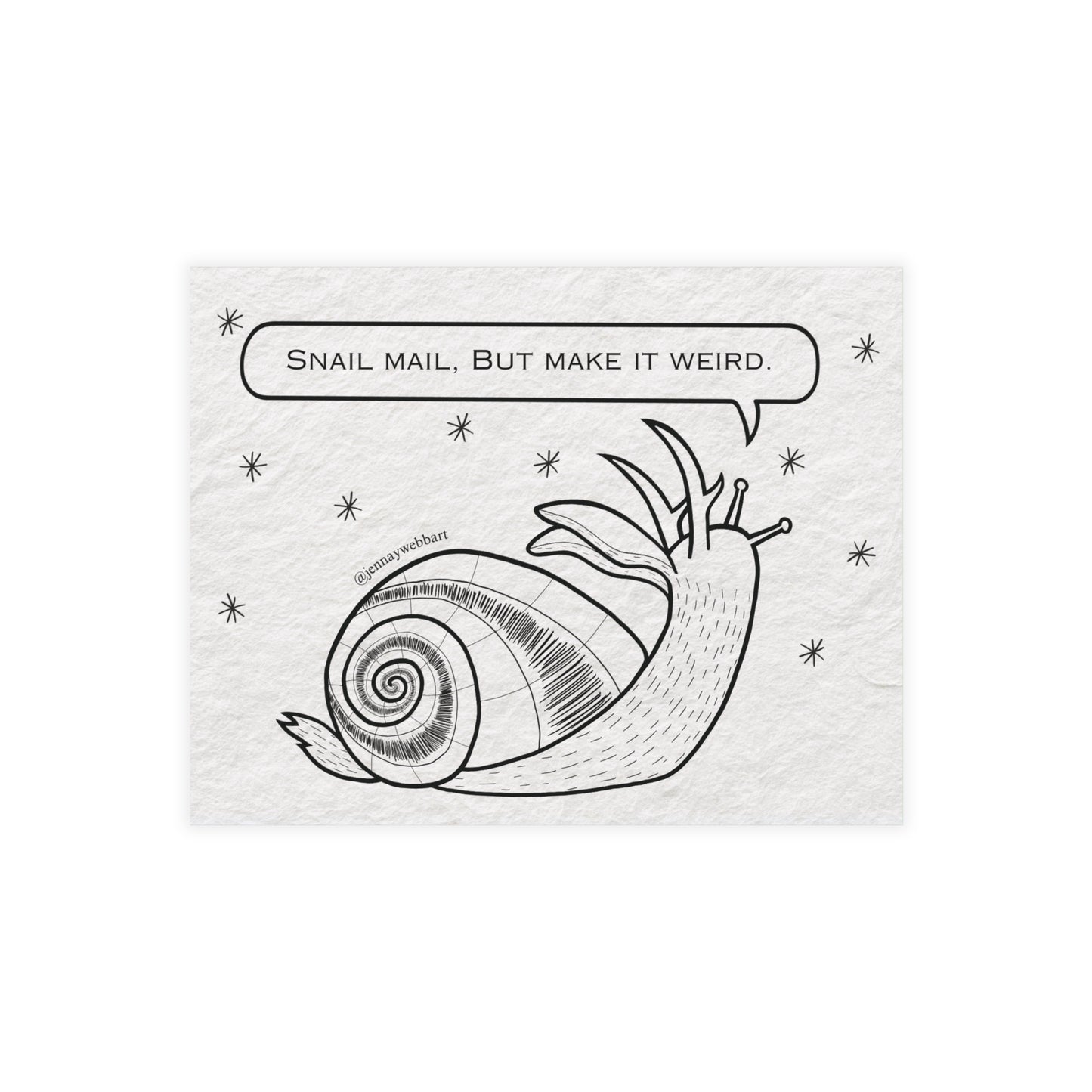 Jackalope Snail Mermaid Snail Postcard Bundles | Snail Mail Magic, Stationery Gift, Greeting Card Set, Creative Writing, Art Postcards