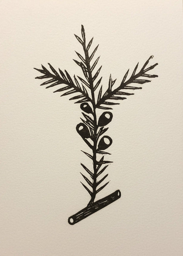 Poisonous Yew linoprint